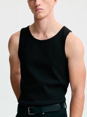 H&M Black Ripped Tank Top Size S